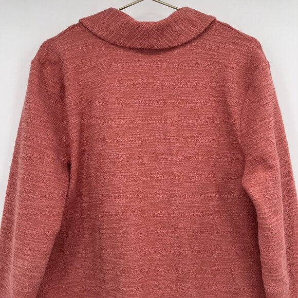 BB Dakota Women’s Open Front Blazer Cardigan Jacket Pink Textured Knit Pockets - Picture 5 of 10